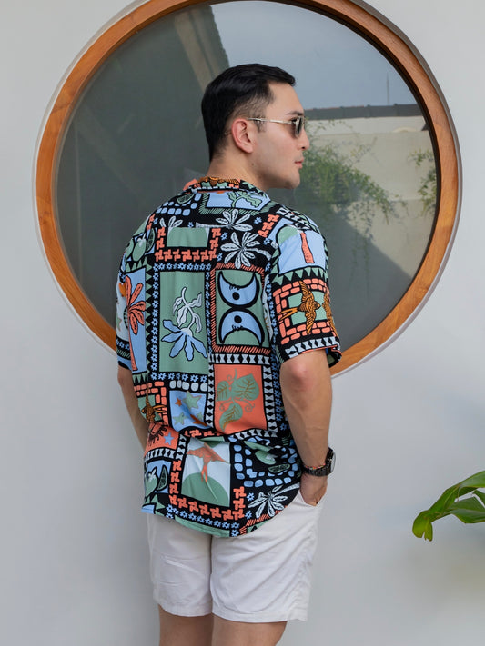 Mario Shirt - Retro Bird Brown Orange