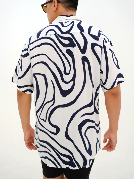 Mario Shirt - Maze Outline - Navy