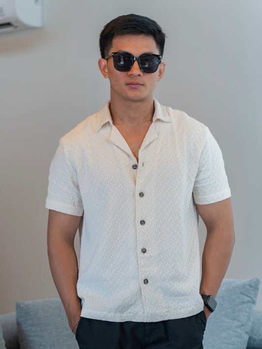 Franco Shirt – Linen Texture – Off White