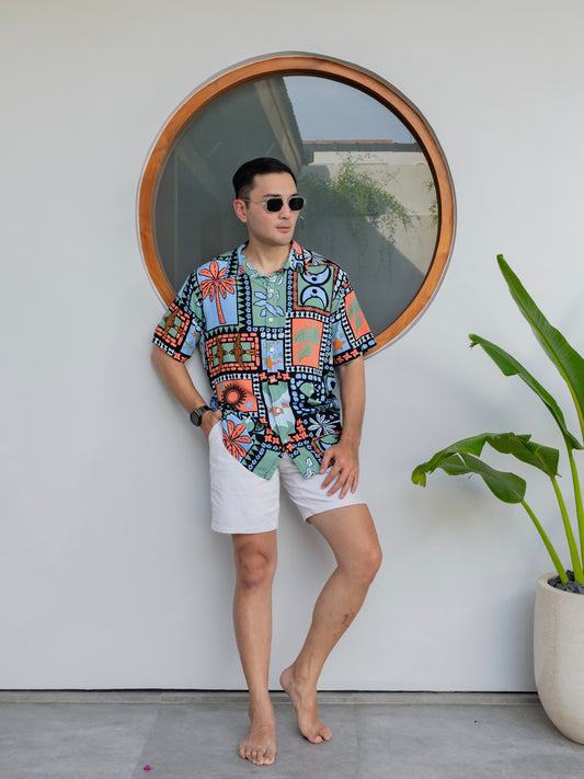 Mario Shirt - Retro Bird Brown Orange