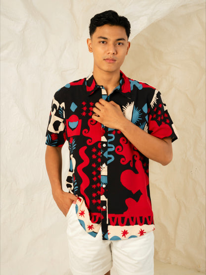 Mario Shirt – Star Wave Black