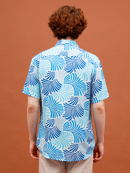 Mario Shirt – Coastal Palm – Blue